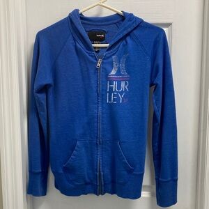 Hurley Girls Royal Blue Zip Up Hoodie